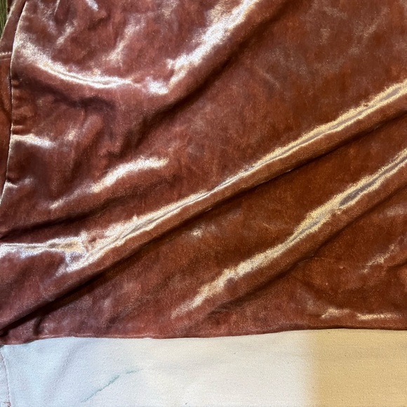 Crushed velvet mauve sweatshirt hoodie!/swim suit coverup Betsy Johnson large - Picture 12 of 12